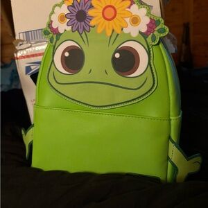 Loungefly Green Frog Bag with Floral Accents